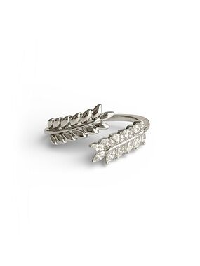 Platinum Plated Spike Adjustable Ring Water Resistant Dainty Jewelry